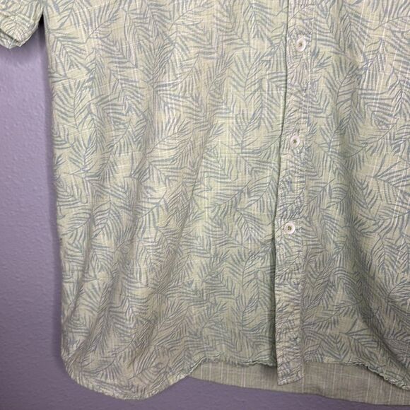 MB Michael Brandon Pale Green Hawaiian Collared Button Up Short Sleeve Shirt XL - Picture 5 of 8